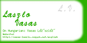 laszlo vasas business card